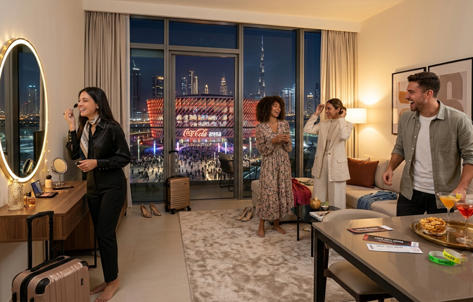 Concerts & Live Events: Stay Minutes Away from Dubai Arena & Festivals